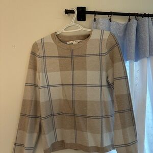 Plaid Beige Sweater
